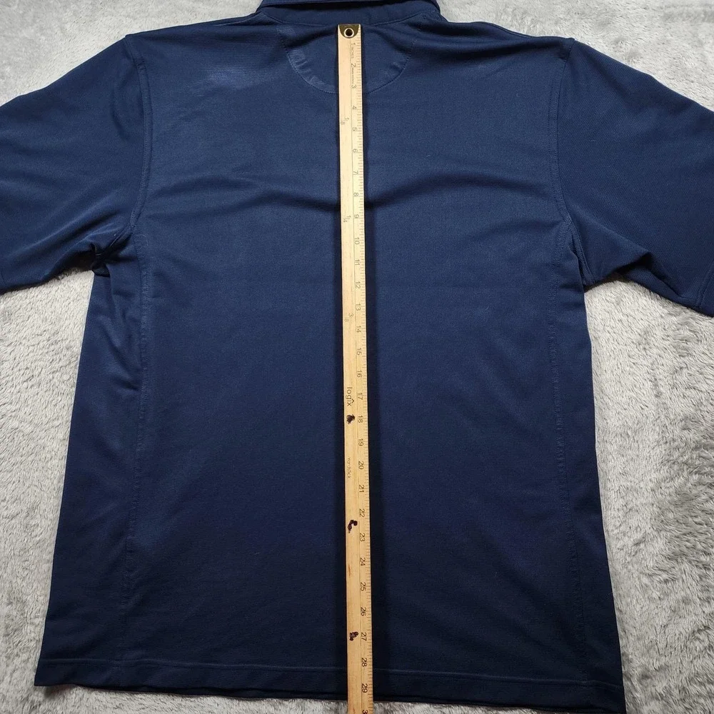 Michigan Wolverines Polo Shirt Mens 2XL Blue NCAA Football Nike FIT Dry